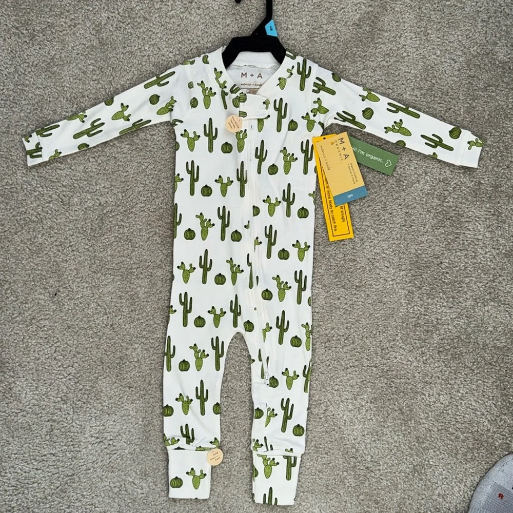 cactus infant two way zipper onesie - Picture 1 of 6